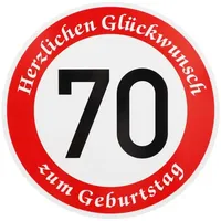 BauSupermarkt24 ORIGINAL VERKEHRSSCHILD 70 mit Geburtstagstext zum Geburtstag als