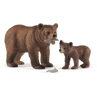Schleich Grizzlybär-Mutter mit Jungem
