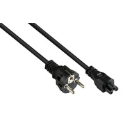 Good Connections Netzkabel Schutzkontakt an C5 (gerade) schwarz, 1,8m