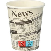 Papstar 50 STARPAK Einweg-Kaffeebecher Newsprint 0,2 l