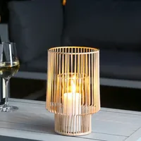 MARELIDA Windlicht mit Glaseinsatz - Laterne Metall - H: