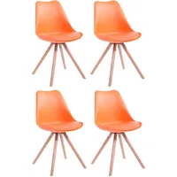 CLP Toulouse Rund 4 St. Kunstleder orange/natura