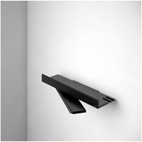 Keuco Duschablage mit Glasabzieher aus Aluminium, schwarz, Abnehmbarer Korb,