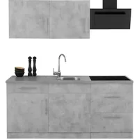 WIHO KÜCHEN Küchenzeile Cali 180 cm grau