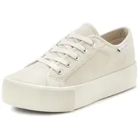 LASCANA LASCANA, Sneaker Schnürhalbschuh, Textil Plateausohle beige, braun