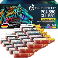 Bubprint kompatibel zu Canon PGI-550XL 8x schwarz +  CLI-551XL