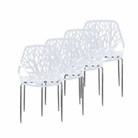 Makika Retro Stuhl Design-Stuhl - CALUNA 4er Set in
