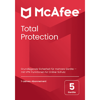 McAfee Total Protection Jahreslizenz, 5 Lizenzen Windows, Mac, Android,