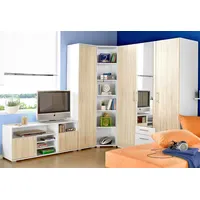 Priess Jugendzimmer-Set PRIESS Schlafzimmermöbel-Sets mit 3-trg. Kleiderschrank, weiß (weiß,