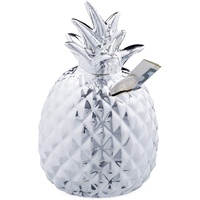 Relaxdays Spardose Ananas, Dekofigur, Sparschwein mit Schloss, 2 Schlüssel,