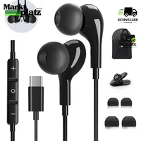 AILZPXX USB C Kopfhörer mit Mikrofon In-Ear Schwarz