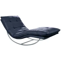 W.Schillig Relaxliege »daily dreams«, in Waffelkissen-Optik, Schaukelgestell silber matt,