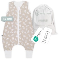 EMMA & NOAH Schlafsack mit Füßen beige, 110