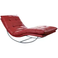 W.Schillig Relaxliege »daily dreams«, in Waffelkissen-Optik, Schaukelgestell silber matt,