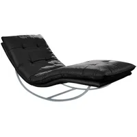 W.Schillig Relaxliege »daily dreams«, in Waffelkissen-Optik, Schaukelgestell silber matt,