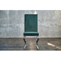 KAWOLA Stuhl LEIA Esszimmerstuhl Barock Velvet grün