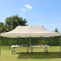 TOOLPORT 3x6 m Faltpavillon, premium Stahl 40mm, creme