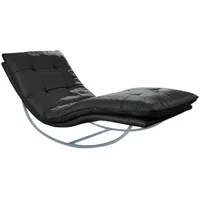 W.Schillig Relaxliege »daily dreams«, in Waffelkissen-Optik, Schaukelgestell silber matt,