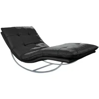 W.Schillig Relaxliege »daily dreams«, in Waffelkissen-Optik, Schaukelgestell silber matt,