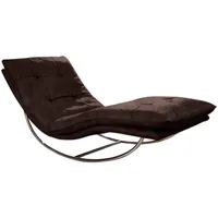 W.Schillig Relaxliege »daily dreams«, in Waffelkissen-Optik, Schaukelgestell Chrom glänzend,