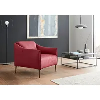 W.Schillig Cocktailsessel »sally«, mit Metallfüßen in Bronze pulverbeschichtet rot
