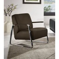 W.Schillig Cocktailsessel »quadroo Designsessel, Loungesessel«, mit bezogenen Armlehnen, Gestell