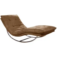 W.Schillig Relaxliege »daily dreams«, in Waffelkissen-Optik, Schaukelgestell Chrom glänzend,
