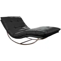 W.Schillig Relaxliege »daily dreams«, in Waffelkissen-Optik, Schaukelgestell Chrom glänzend,