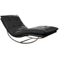 W.Schillig Relaxliege »daily dreams«, in Waffelkissen-Optik, Schaukelgestell Chrom glänzend,