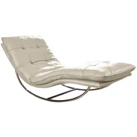 W.Schillig Relaxliege »daily dreams«, in Waffelkissen-Optik, Schaukelgestell Chrom glänzend,