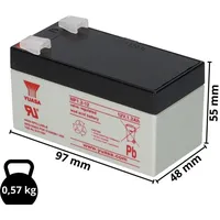 YUASA PB Akku12V 1,2Ah für AT1 EKG / Spirometer