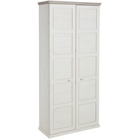 Hom'in Hom`in Schuhschrank, Grau, Weiß, Metall, 11 Fächer, 90.2x196.7x38.5