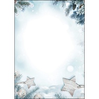 Sigel DP312 Weihnachts-Briefpapier Snow Star, A4, 25 Blatt, weihnachtliches