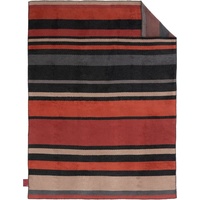 IBENA Latina, Kuscheldecke anthrazit/Terracotta, Tagesdecke 150x200 cm, angenehm warm