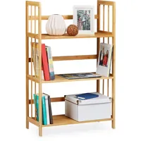 Relaxdays Standregal 88 x 55 x 26 cm Braun