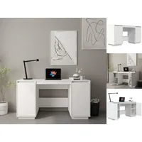 VidaXL Schreibtisch Weiß 140x50x75 cm Massivholz Kiefer
