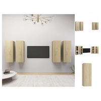 VidaXL TV-Schränke 4 Stk. Sonoma-Eiche 30,5x30x90 cm Holzwerkstoff