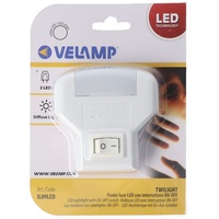VELAMP TWILIGHT, LED-Nachtlicht mit ON/OFF-Schalter, vertikale Buchse, Orientierungslicht mit