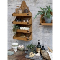 Chic Antique Wandregal mit 4 Ablagen, 40 x 15,5