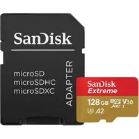 SanDisk Extreme microSDXC UHS-I U3 A2 + SD-Adapter 128