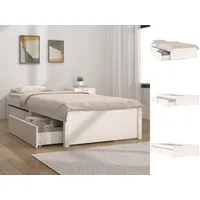 VidaXL Bett mit Schubladen Weiß 90x200 cm