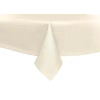 TEXPOT Tischdecke 180 cm rund Champagner Leinenoptik Lotuseffekt Fleckschutz