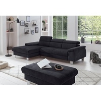 Cotta Ecksofa Komaris, Ecksofa, wahlweise mit RGB-LED-Beleuchtung und Bettfunktion/Bettkasten,