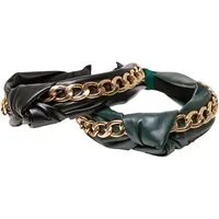 URBAN CLASSICS Alice Band With Chain 2-Pack in Schwarz,
