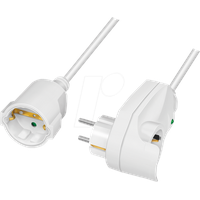 Logilink LPS275 - Stromverlängerungskabel mit Durchgangsstecker, Schutzkontakt (CEE 7/3),