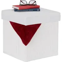 Relaxdays Sitzhocker mit Stauraum Polyester 35 x 35 x