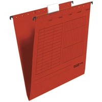 Falken 25x Hängemappe UniReg, 230g/m2-Kraftkarton, seitlich offen Rot