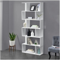 [en.casa]® [en.casa] Bücherregal Borrby 192x80x24 cm Weiß