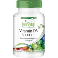 Fairvital Vitamin D3 5000 I.E. Kapseln 180 St.