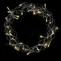 Lex Metallkranz grobmaschig warmweiß Ø 30 cm, 40 LEDs